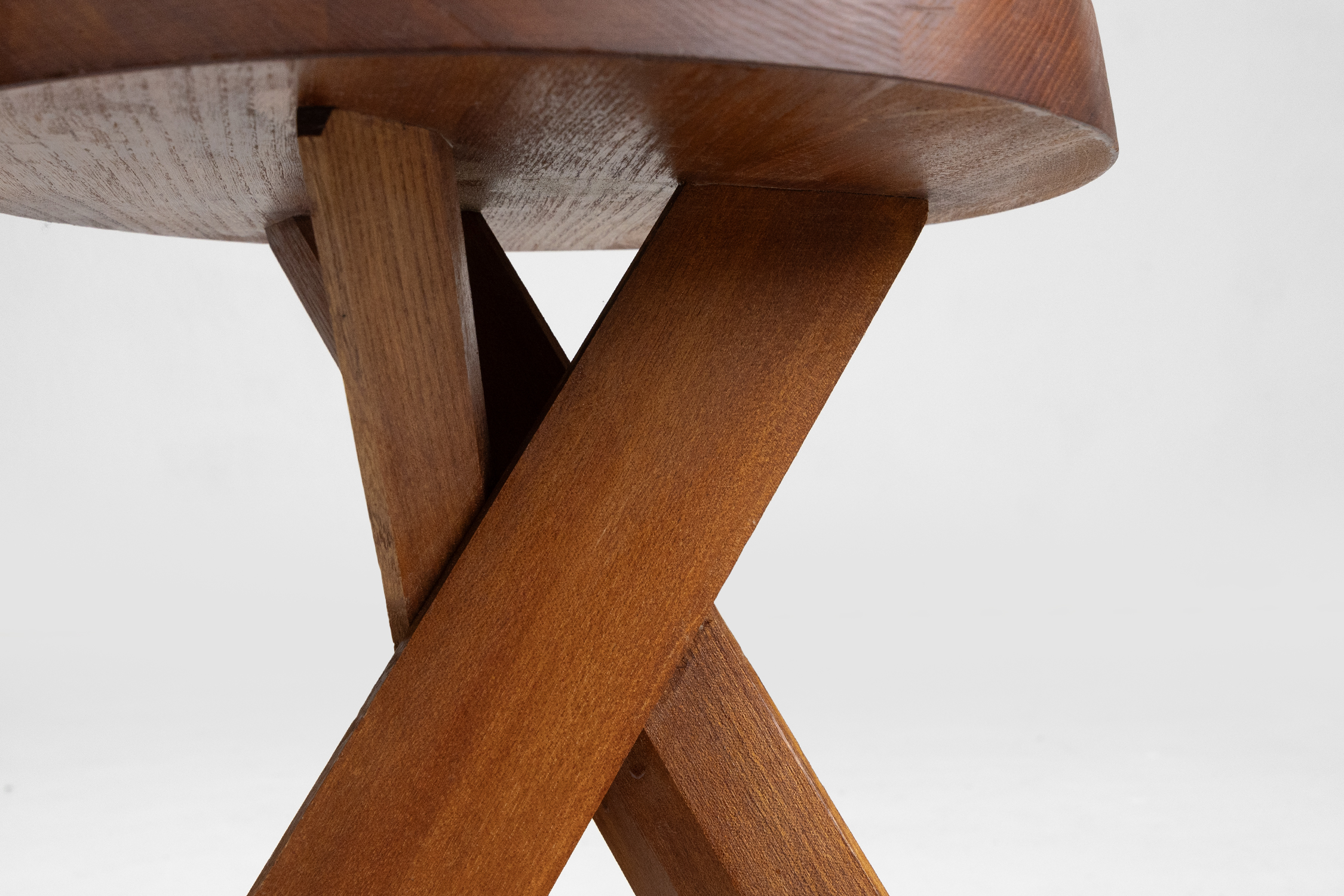 Iconic Pierre Chapo model S31 stool in elm wood, France 1974thumbnail